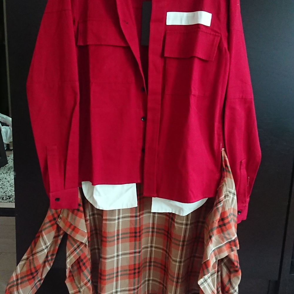 Multi-color shirt jacket